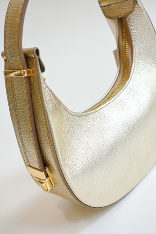 Leather Half-Moon Shoulder Bag