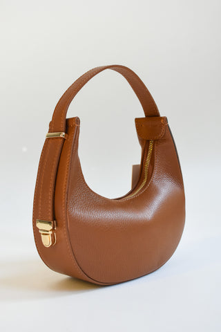 Leather Half-Moon Shoulder Bag