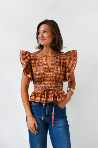 Pep And Print Peplum Top