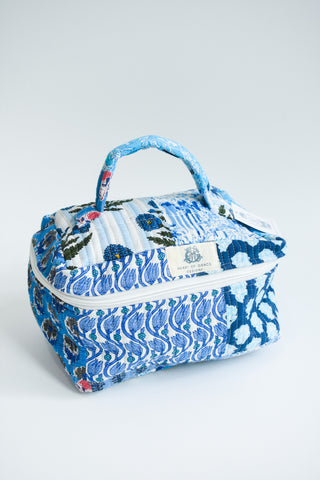 Blue City Quilted Cosmetic Bag Large