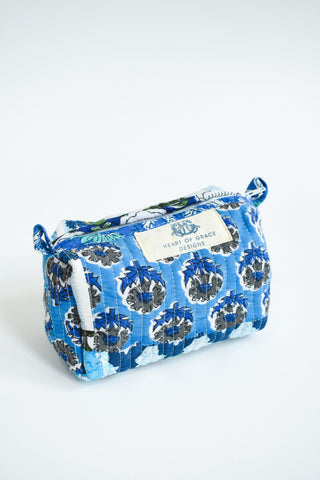 Blue City Quilted Cosmetic Bag Small