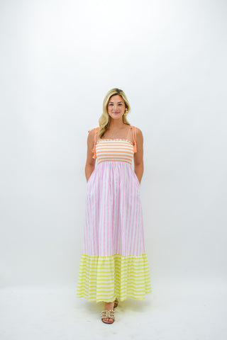 Walk The Line Striped Maxi