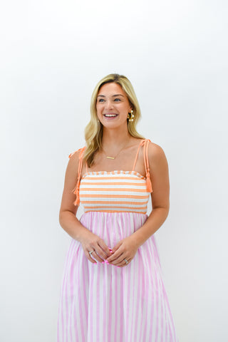 Walk The Line Striped Maxi