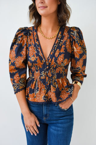 Fall Me Maybe Floral Peplum Top