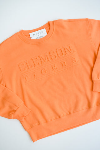 Tigers On Top Embossed Sweatshirt