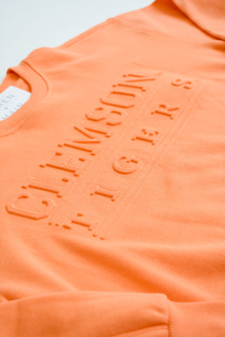 Tigers On Top Embossed Sweatshirt