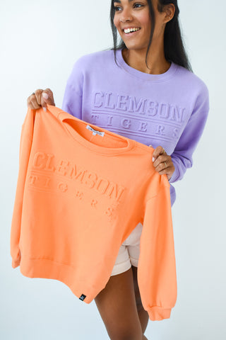Tigers On Top Embossed Sweatshirt