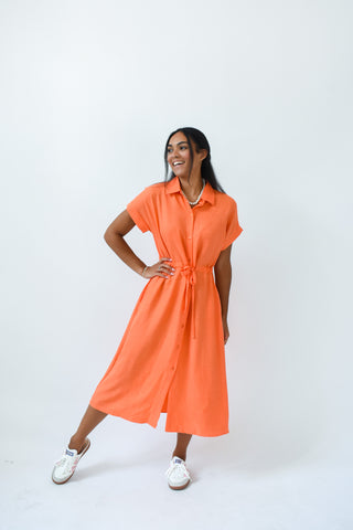 Orange You Fancy Midi Dress
