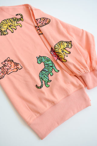 Sparkle and Roar Sequin Tigers Sweatshirt