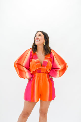 Tequila Sunrise Romper