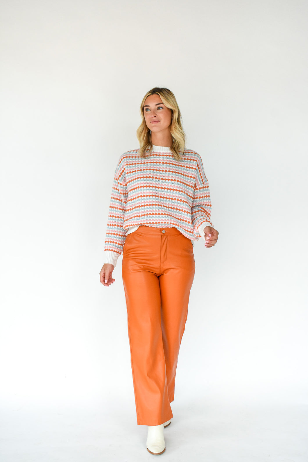 Edgy Elegance Faux Leather Pants