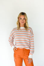 Load image into Gallery viewer, Colorful Crossing Striped Sweater
