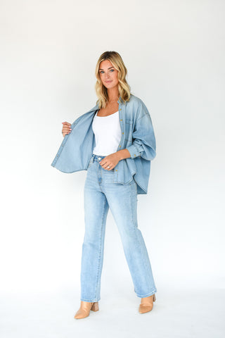 Denim Darling Button Up Top