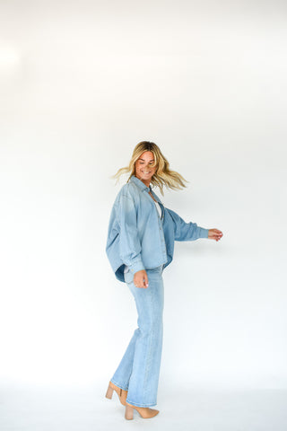 Denim Darling Button Up Top