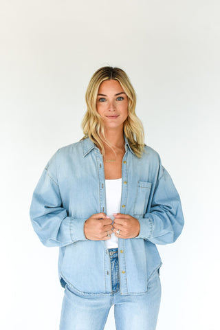 Denim Darling Button Up Top