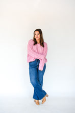 Load image into Gallery viewer, Blushing Beauty Chenille Cable Knit Sweater
