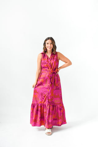 In the Jungle Cileah Collared Maxi Dress