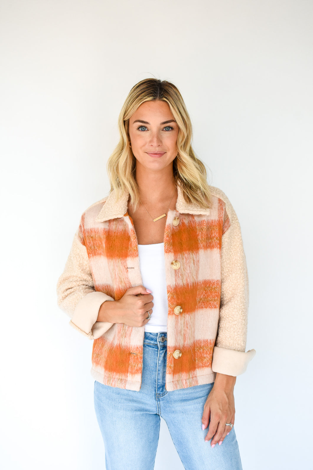 Checkered Charm Plaid Jacket