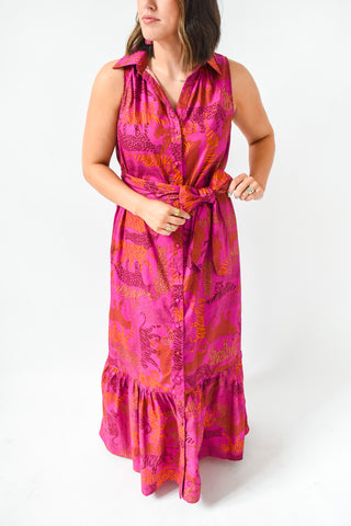 In the Jungle Cileah Collared Maxi Dress