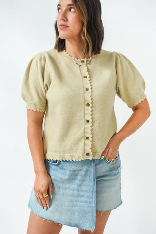 Soft And Scalloped Knit Sweater Vest