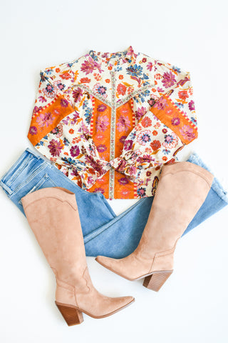 Autumn In Bloom Floral Top