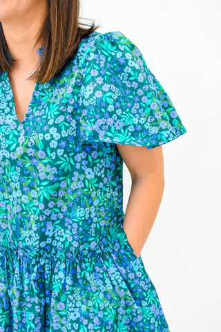 Midnight Floral Trapeze Dress