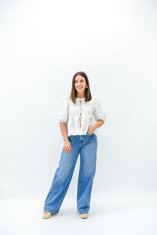 Un-Bow-Lieveable Peplum Top