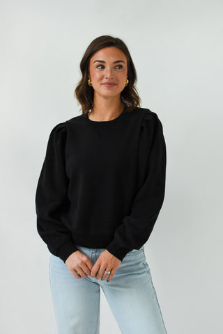 Running On Comfy Puff Sleeve Sweatshirt