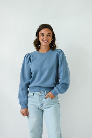 Running On Comfy Puff Sleeve Sweatshirt