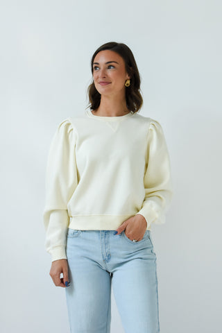 Running On Comfy Puff Sleeve Sweatshirt