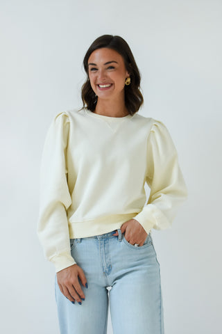 Running On Comfy Puff Sleeve Sweatshirt
