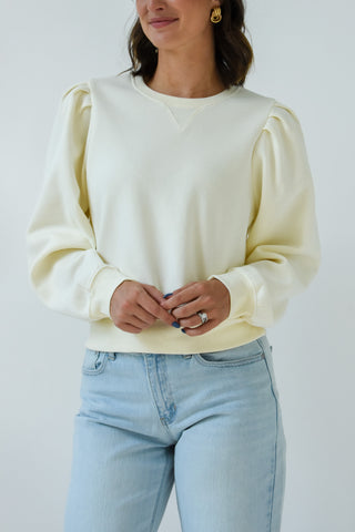 Running On Comfy Puff Sleeve Sweatshirt
