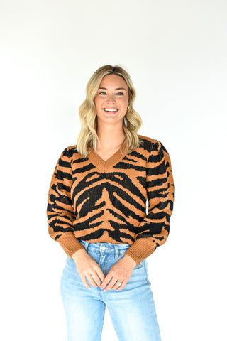 Purr-fectly Cozy Animal Print Sweater