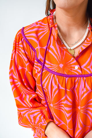 A Bouquet Of Fun Flower Print Top