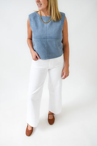 Blue Me Away Suede Tank