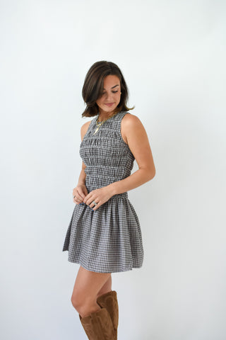 Karlie Check Smock Dress