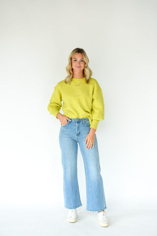 Lime Delight Crew Neck Sweater