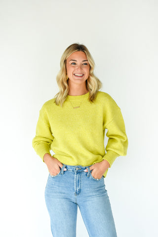 Lime Delight Crew Neck Sweater