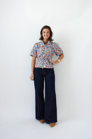 Flirty Florals Belted Top