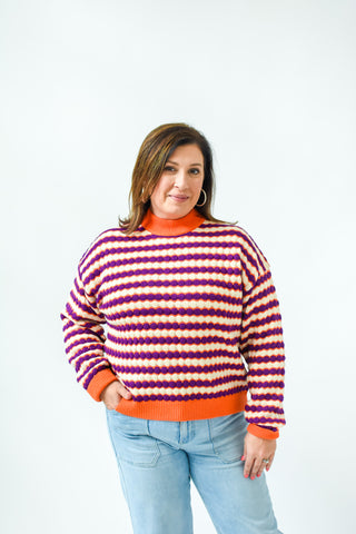 Victory Vibes Striped Sweater