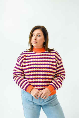 Victory Vibes Striped Sweater