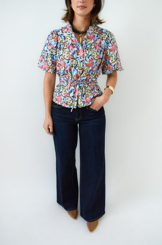Flirty Florals Belted Top