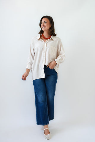 Stripe On Button Down Top