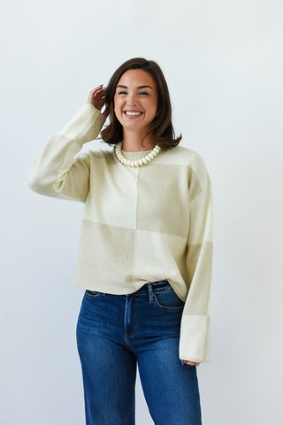 Square One Checkered Sweater