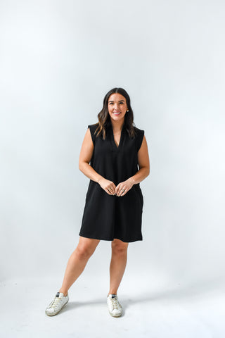 Pitch Black Perfect Textured Dress