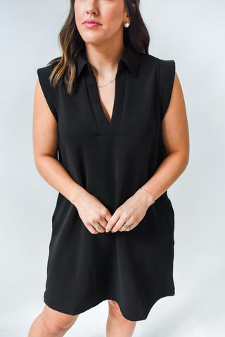 Pitch Black Perfect Textured Dress