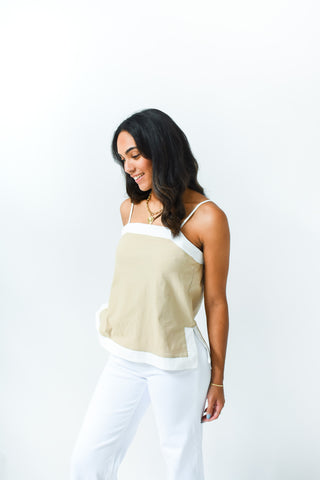 Taupe Of The Line Top