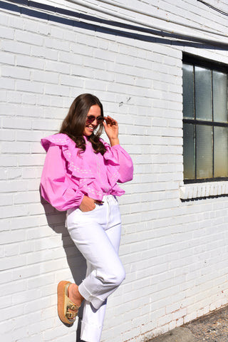 Orchid Affair Ruffle Top
