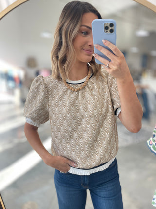 Wavy Baby Printed Knit Top