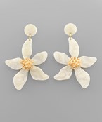 Acrylic Flower Dangle Earrings